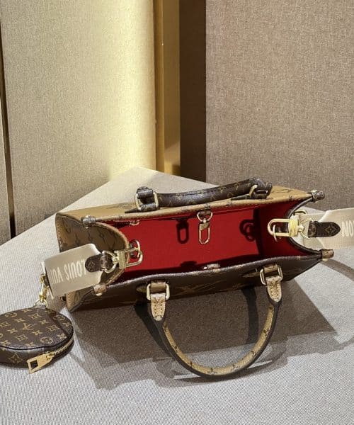 1:1 Replica Louis Vuitton LV OnTheGo PM Monogram Canvas Brown Luxury Bag For Women M46373 - 9.8in/25 cm