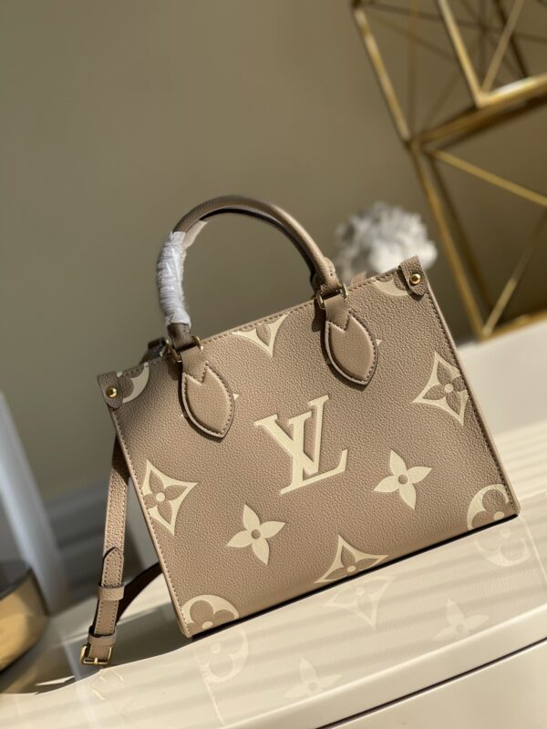 1:1 Replica Louis Vuitton LV OnTheGo PM Bicolor Monogram Empreinte Leather Luxury Bag For Women M45779 -  9.8in/25cm