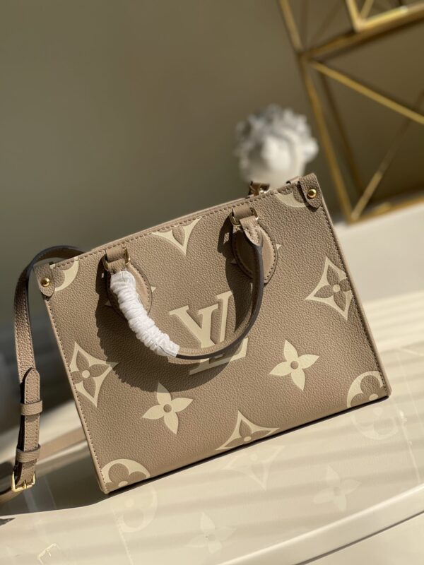 1:1 Replica Louis Vuitton LV OnTheGo PM Bicolor Monogram Empreinte Leather Luxury Bag For Women M45779 -  9.8in/25cm