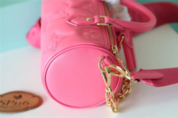 1:1 Replica Louis Vuitton LV Papillon BB Bubblegram Leather Luxury Bag For Women M59826 - 20cm
