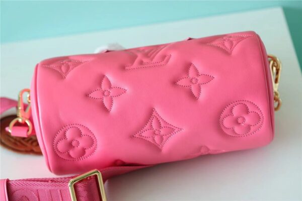 1:1 Replica Louis Vuitton LV Papillon BB Bubblegram Leather Luxury Bag For Women M59826 - 20cm
