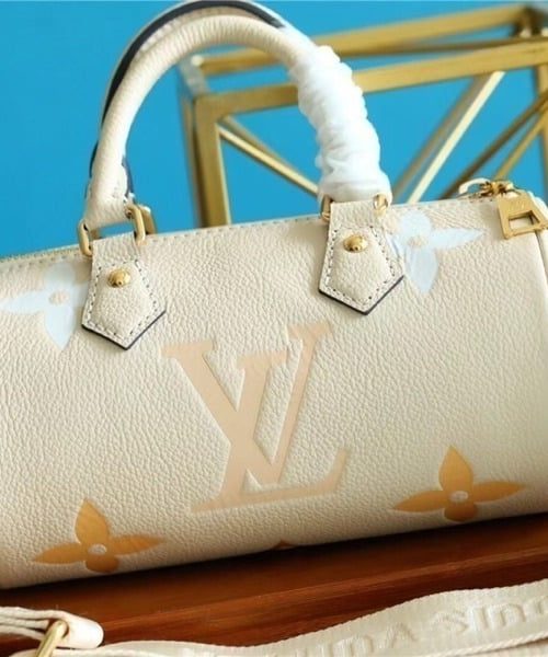 1:1 Replica Louis Vuitton LV Papillon BB Monogram Empreinte Beige Luxury Bag For Women - 7.9in/20cm