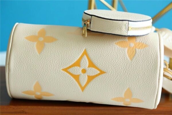 1:1 Replica Louis Vuitton LV Papillon BB Monogram Empreinte Beige Luxury Bag For Women - 7.9in/20cm