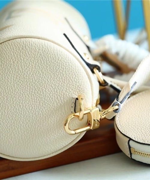 1:1 Replica Louis Vuitton LV Papillon BB Monogram Empreinte Beige Luxury Bag For Women - 7.9in/20cm