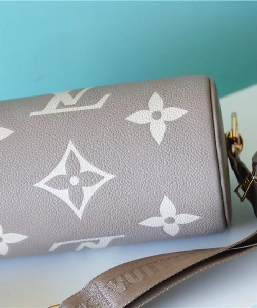 1:1 Replica Louis Vuitton LV Papillon BB Monogram Empreinte Tourterelle / Creme Beige Luxury Bag For Women M46031 - 7.9in/20cm