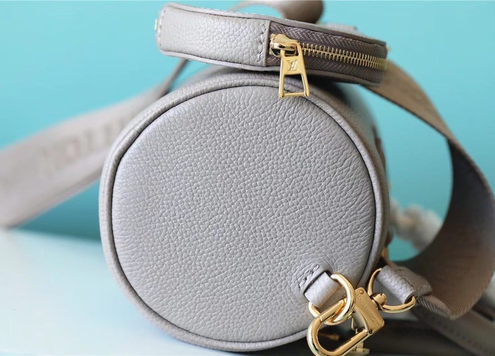 1:1 Replica Louis Vuitton LV Papillon BB Monogram Empreinte Tourterelle / Creme Beige Luxury Bag For Women M46031 - 7.9in/20cm