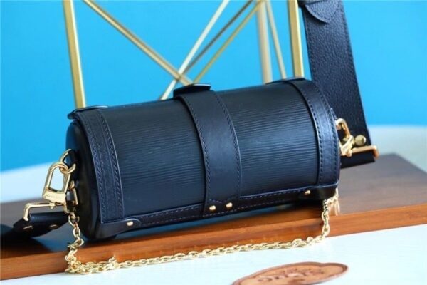 1:1 Replica Louis Vuitton LV Papillon Trunk Epi Black Luxury Bag For Women M58655 - 7.5in/19cm