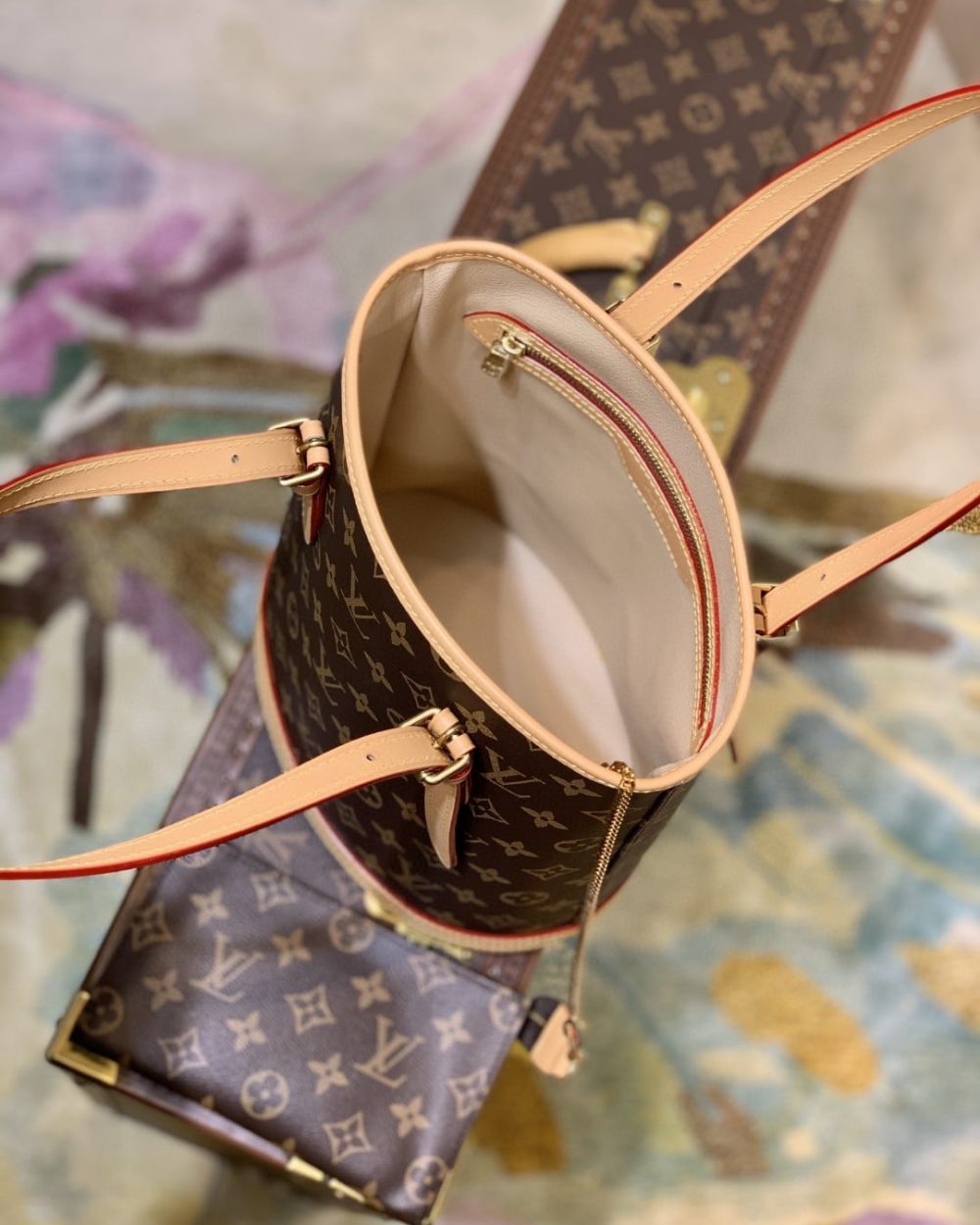 1:1 Replica Louis Vuitton LV Petit Bucket Bag Monogram Canvas Luxury Bag For Women M42238 - 10.2in/26cm