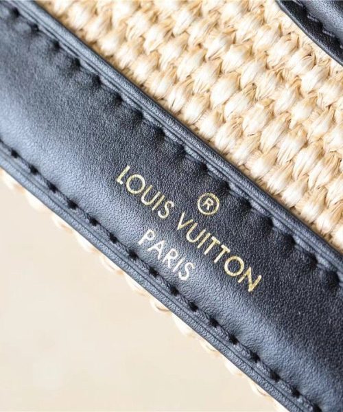 1:1 Replica Louis Vuitton LV Petit Bucket Raffia Black Luxury Bag For Women M59961 - 9.4in/24cm
