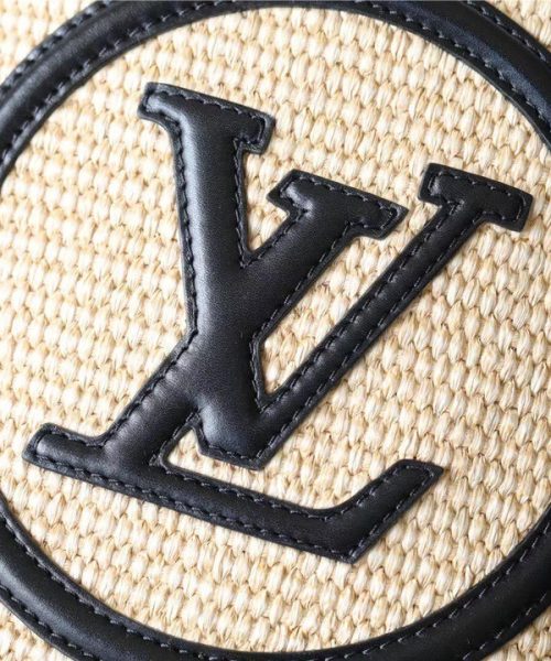 1:1 Replica Louis Vuitton LV Petit Bucket Raffia Black Luxury Bag For Women M59961 - 9.4in/24cm