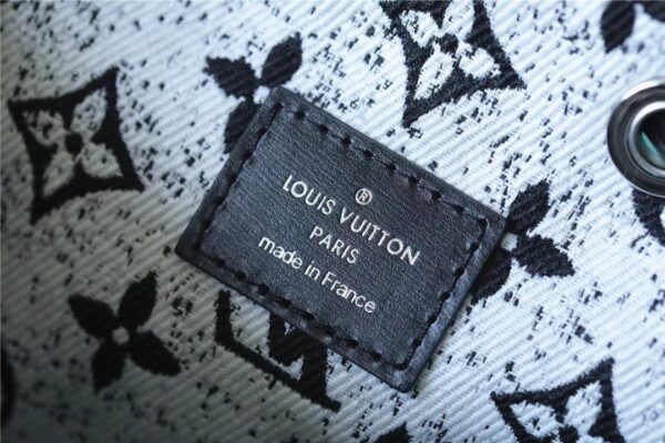 1:1 Replica Louis Vuitton LV Petit Noe Monogram Jacquard Denim Black Luxury Bag For Women - 11.2in/28.5cm