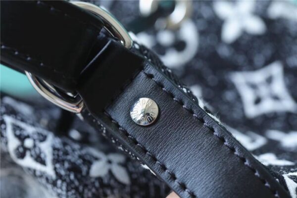 1:1 Replica Louis Vuitton LV Petit Noe Monogram Jacquard Denim Black Luxury Bag For Women - 11.2in/28.5cm