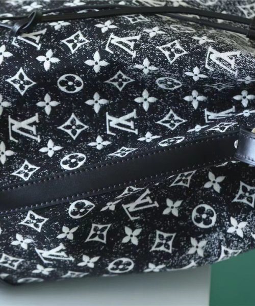 1:1 Replica Louis Vuitton LV Petit Noe Monogram Jacquard Denim Black Luxury Bag For Women - 11.2in/28.5cm