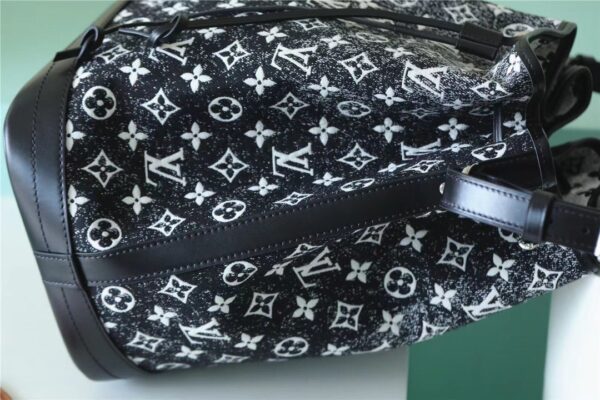 1:1 Replica Louis Vuitton LV Petit Noe Monogram Jacquard Denim Black Luxury Bag For Women - 11.2in/28.5cm