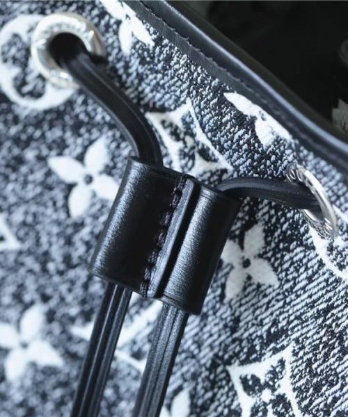 1:1 Replica Louis Vuitton LV Petit Noe Monogram Jacquard Denim Black Luxury Bag For Women - 11.2in/28.5cm