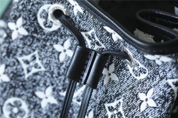 1:1 Replica Louis Vuitton LV Petit Noe Monogram Jacquard Denim Black Luxury Bag For Women - 11.2in/28.5cm