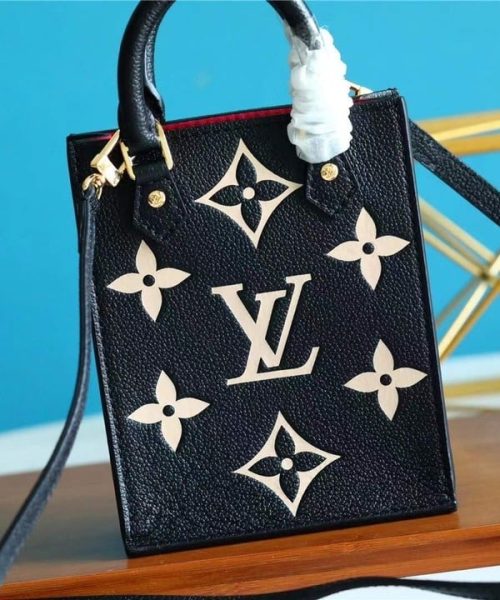 1:1 Replica Louis Vuitton LV Petit Sac Plat Monogram Empreinte Leather Luxury Bag M81416 - 17cm