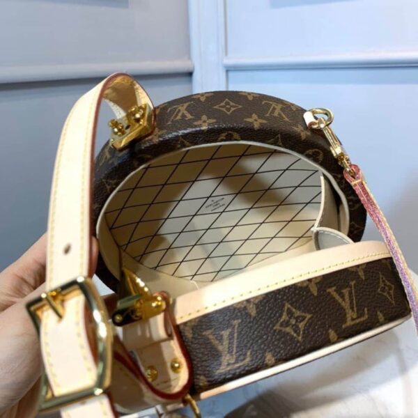 1:1 Replica Louis Vuitton LV Petite Boite Chapeau Monogram Canvas Luxury Bag For Women M43514 - 6.9in/17.5cm