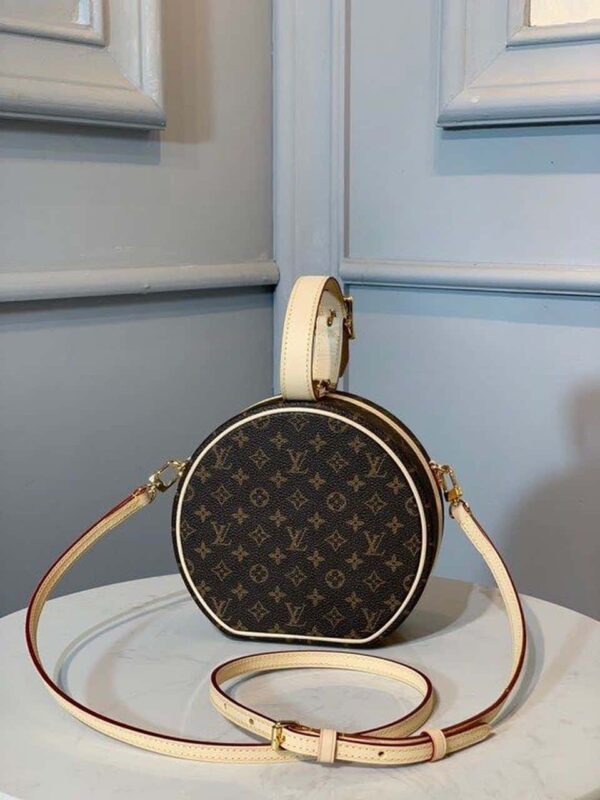 1:1 Replica Louis Vuitton LV Petite Boite Chapeau Monogram Canvas Luxury Bag For Women M43514 - 6.9in/17.5cm