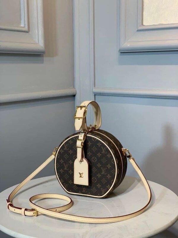 1:1 Replica Louis Vuitton LV Petite Boite Chapeau Monogram Canvas Luxury Bag For Women M43514 - 6.9in/17.5cm