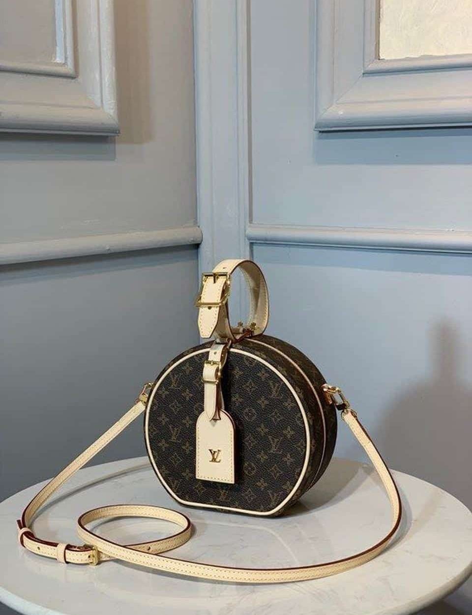 1:1 Replica Louis Vuitton LV Petite Boite Chapeau Monogram Canvas Luxury Bag For Women M43514 - 6.9in/17.5cm