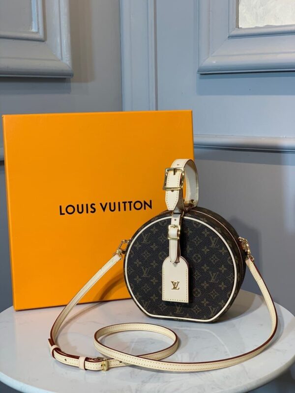 1:1 Replica Louis Vuitton LV Petite Boite Chapeau Monogram Canvas Luxury Bag For Women M43514 - 6.9in/17.5cm