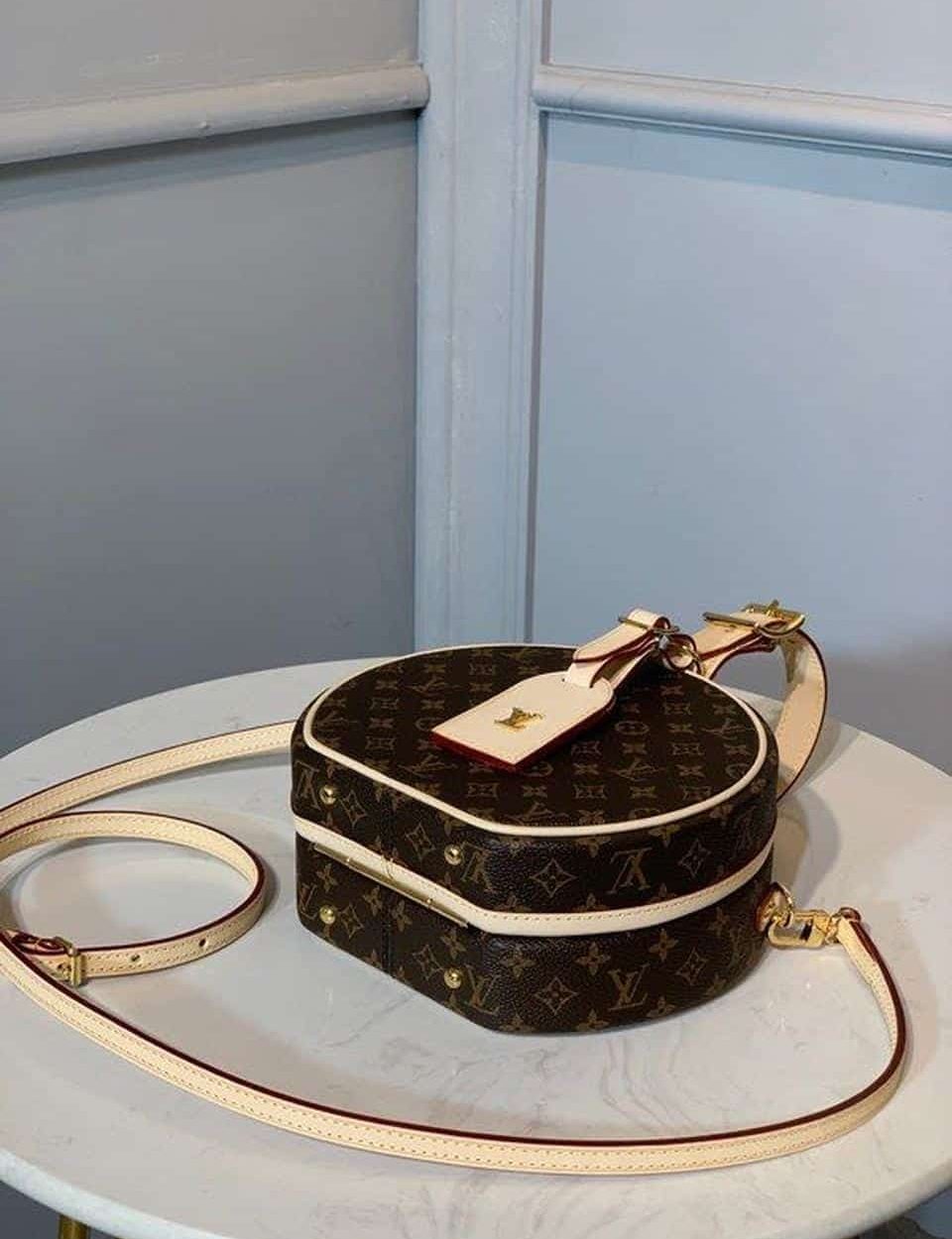 1:1 Replica Louis Vuitton LV Petite Boite Chapeau Monogram Canvas Luxury Bag For Women M43514 - 6.9in/17.5cm