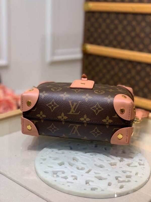 1:1 Replica Louis Vuitton LV Petite Malle Souple Monogram Canvas Pink Luxury Bag For Women M45531 -  7.9in/20cm