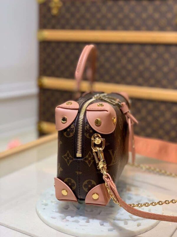 1:1 Replica Louis Vuitton LV Petite Malle Souple Monogram Canvas Pink Luxury Bag For Women M45531 -  7.9in/20cm