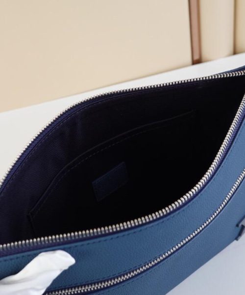 1:1 Replica Louis Vuitton LV Pochette Ipad Blue Aerogram Unique Bag For Men - 30cm