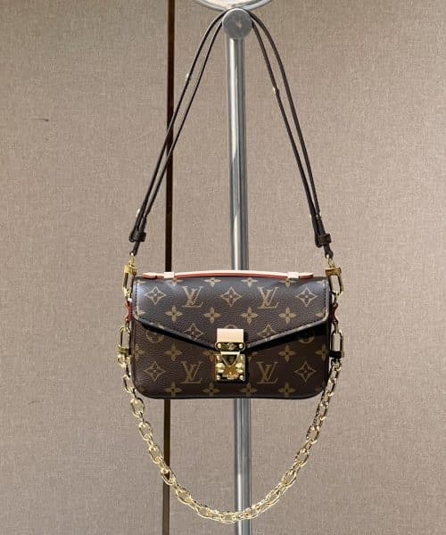 1:1 Replica Louis Vuitton LV Pochette Métis East West Brown Essential Bag For Women M46279‎ 8.5in/21.5cm