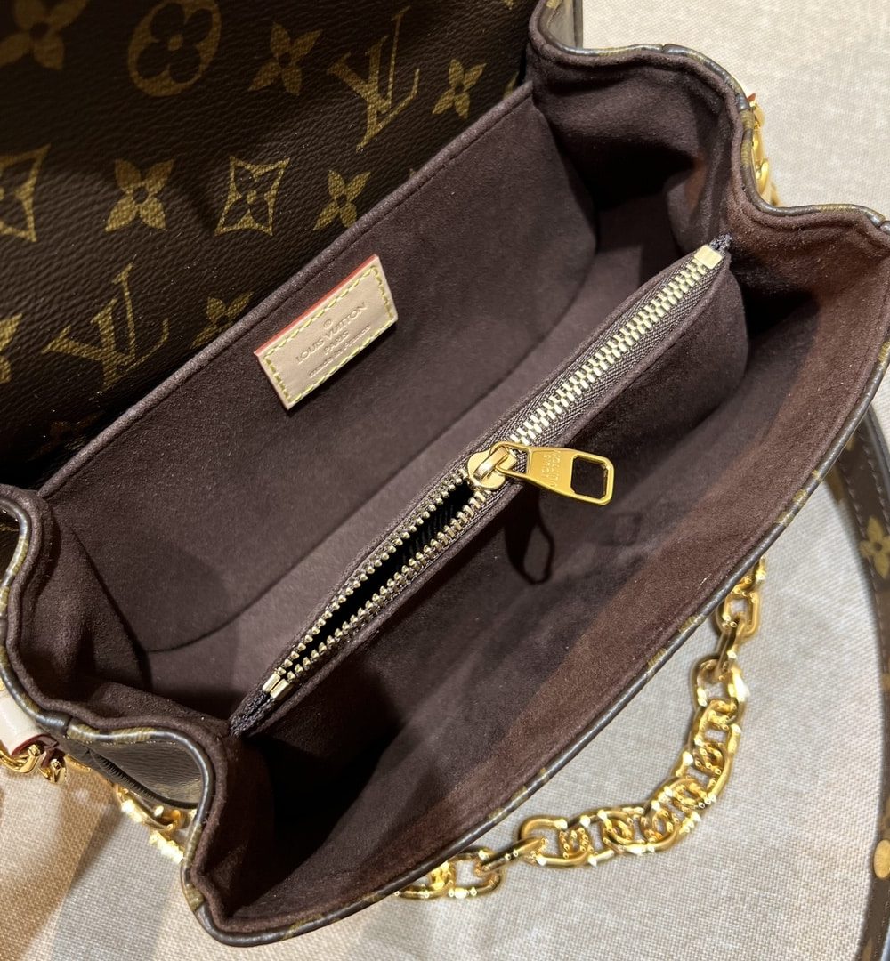 1:1 Replica Louis Vuitton LV Pochette Métis East West Brown Essential Bag For Women M46279‎ 8.5in/21.5cm