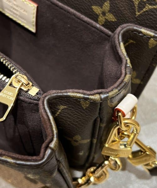 1:1 Replica Louis Vuitton LV Pochette Métis East West Brown Essential Bag For Women M46279‎ 8.5in/21.5cm