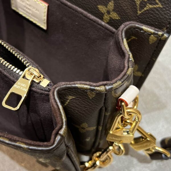1:1 Replica Louis Vuitton LV Pochette Métis East West Brown Essential Bag For Women M46279‎ 8.5in/21.5cm