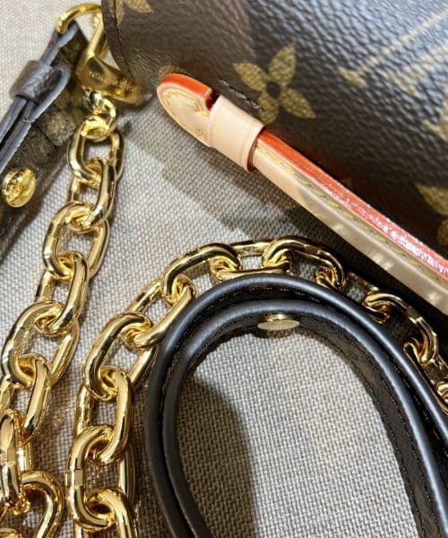 1:1 Replica Louis Vuitton LV Pochette Métis East West Brown Essential Bag For Women M46279‎ 8.5in/21.5cm