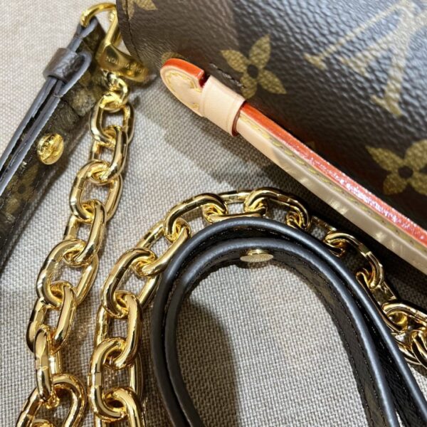 1:1 Replica Louis Vuitton LV Pochette Métis East West Brown Essential Bag For Women M46279‎ 8.5in/21.5cm