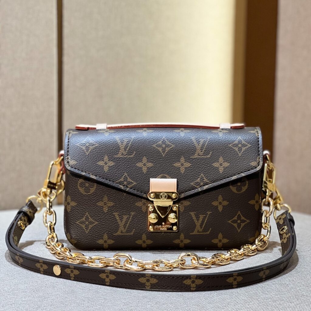 1:1 Replica Louis Vuitton LV Pochette Métis East West Brown Essential Bag For Women M46279‎ 8.5in/21.5cm - Image 3
