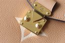 1:1 Replica Louis Vuitton LV Pochette Metis Monogram Empreinte Arizona Brown / Creme Beige Luxury Bag For Women M46018 - 9.8n/25cm