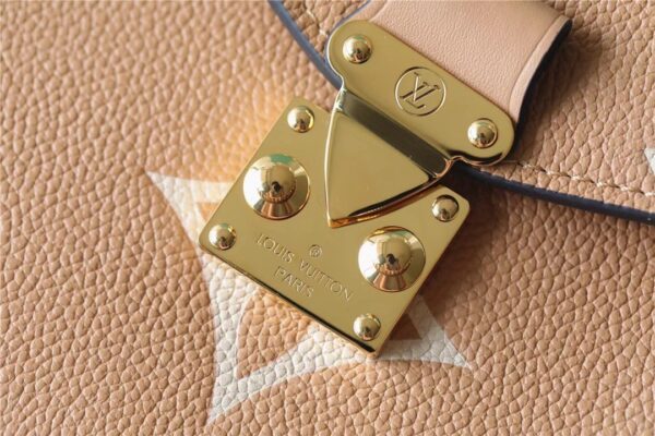 1:1 Replica Louis Vuitton LV Pochette Metis Monogram Empreinte Arizona Brown / Creme Beige Luxury Bag For Women M46018 - 9.8n/25cm