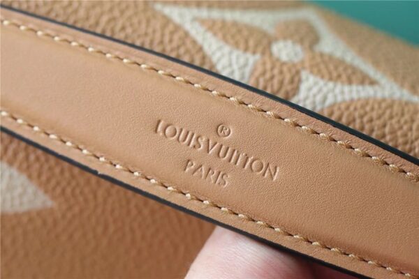 1:1 Replica Louis Vuitton LV Pochette Metis Monogram Empreinte Arizona Brown / Creme Beige Luxury Bag For Women M46018 - 9.8n/25cm