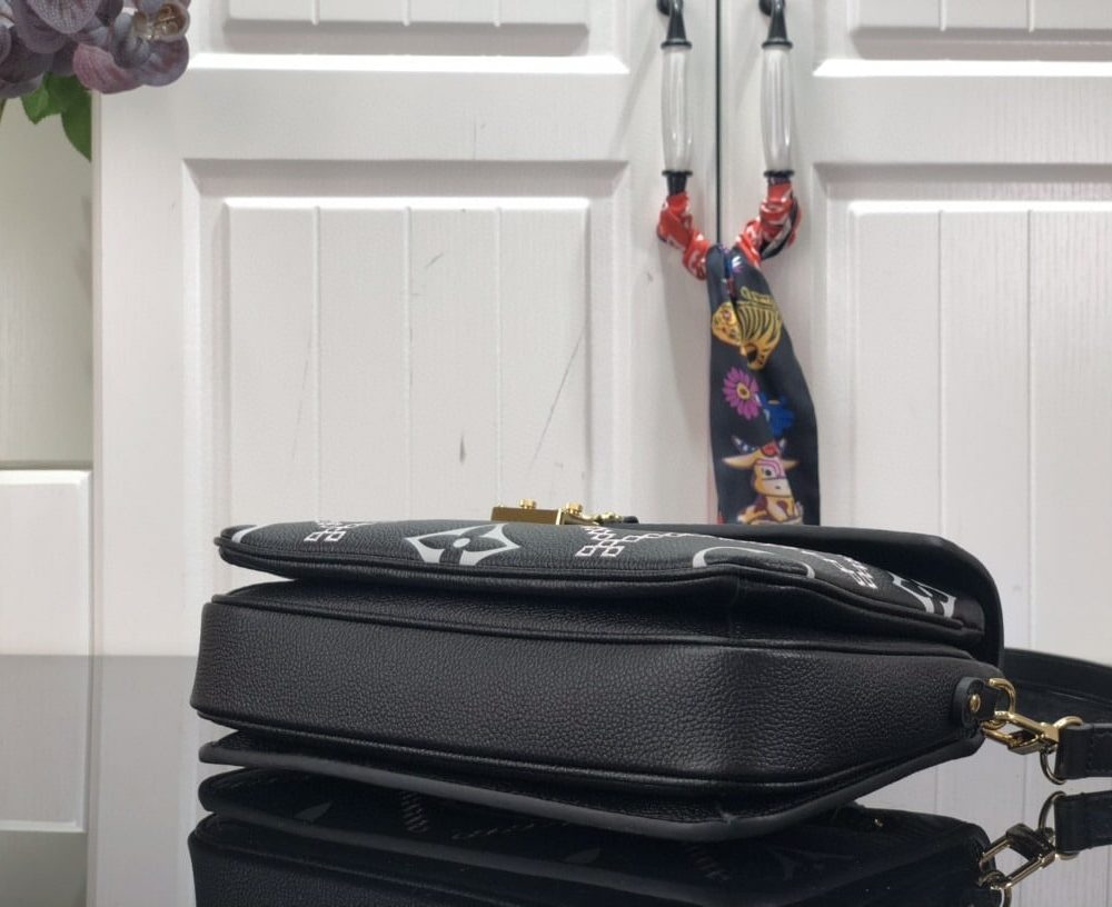 1:1 Replica Louis Vuitton LV Pochette Metis Monogram Empreinte Black Luxury Bag For Women M46028 - 9.8in/25cm