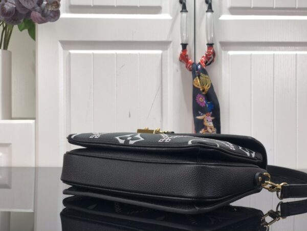 1:1 Replica Louis Vuitton LV Pochette Metis Monogram Empreinte Black Luxury Bag For Women M46028 - 9.8in/25cm