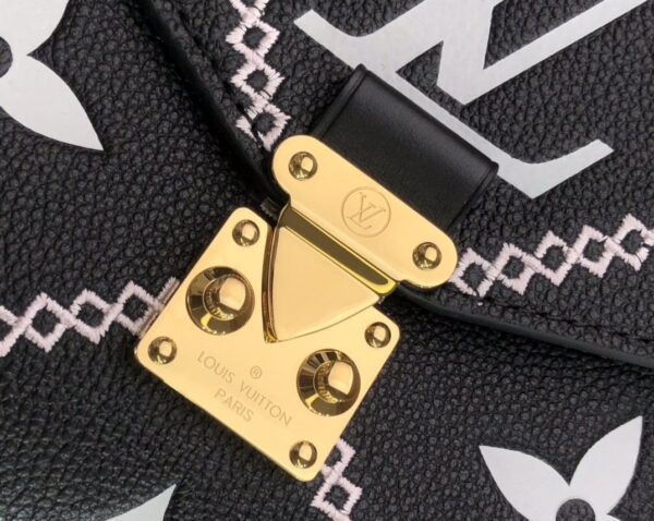 1:1 Replica Louis Vuitton LV Pochette Metis Monogram Empreinte Black Luxury Bag For Women M46028 - 9.8in/25cm
