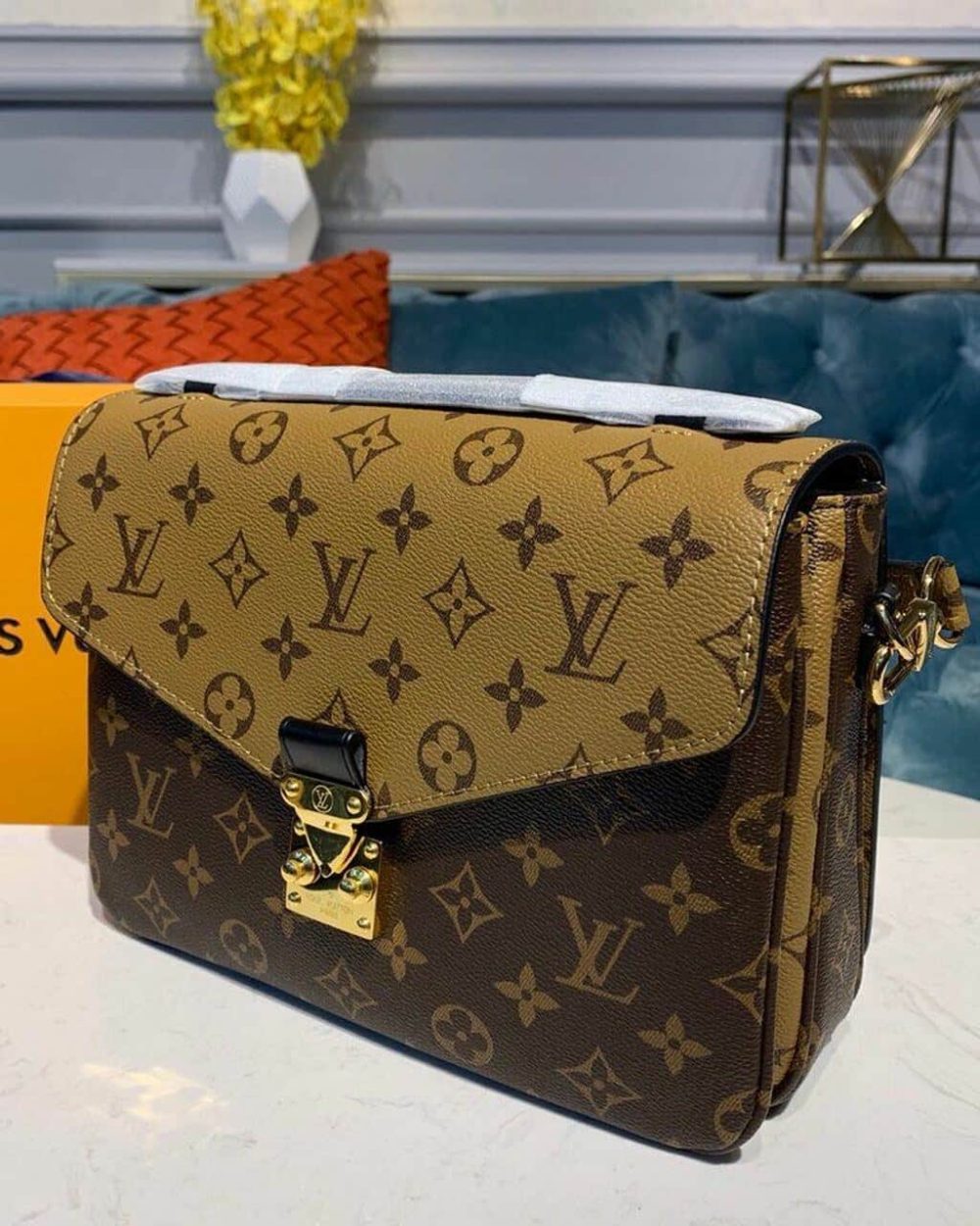 1:1 Replica Louis Vuitton LV Pochette Métis Monogram Reverse Canvas Luxury Bag For Women M44876 - 9.8in/25cm
