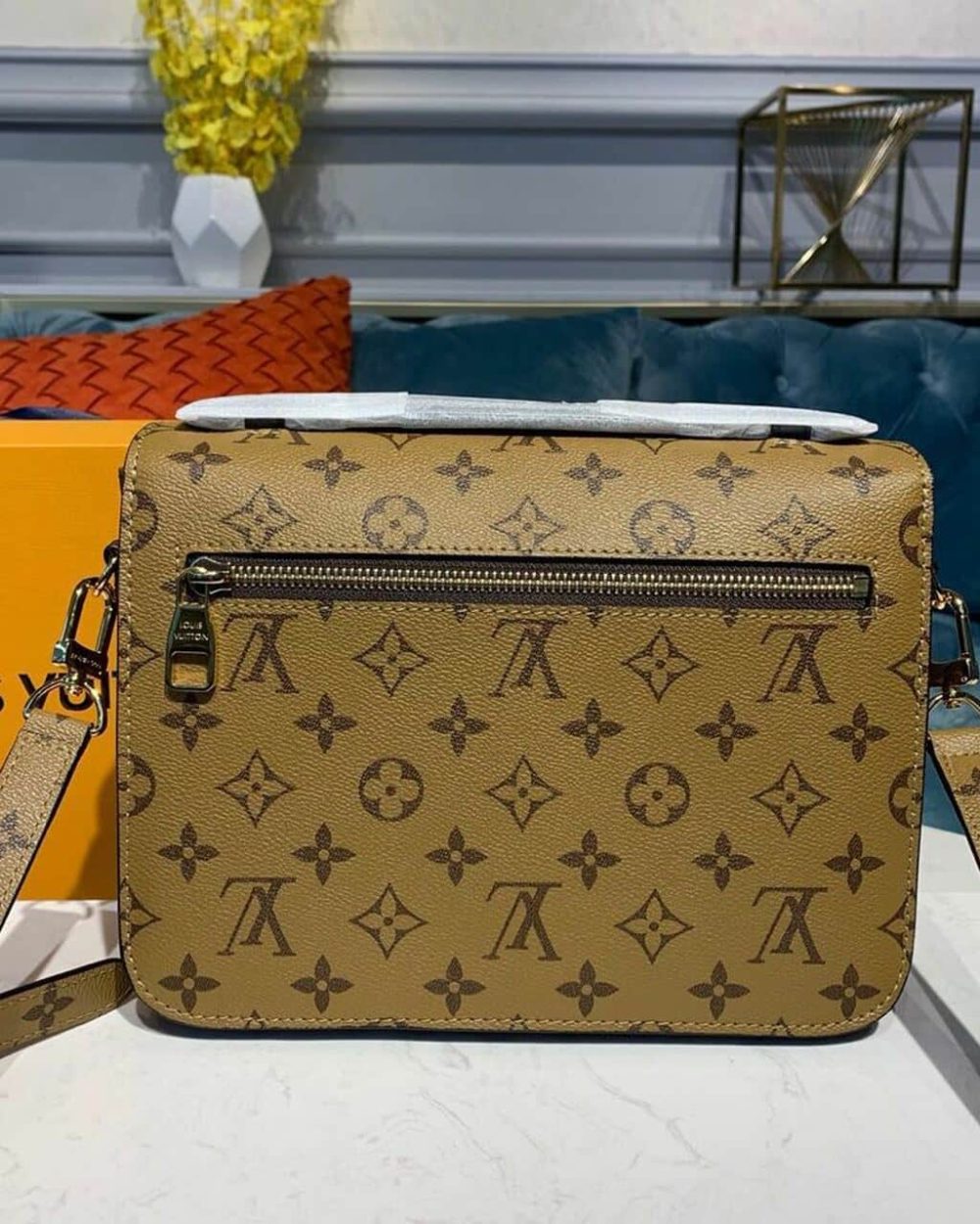 1:1 Replica Louis Vuitton LV Pochette Métis Monogram Reverse Canvas Luxury Bag For Women M44876 - 9.8in/25cm