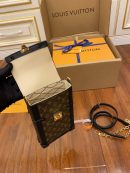 1:1 Replica Louis Vuitton LV Pochette Trunk Verticale Monogram Canvas Black Luxury Bag For Women M63913 - 6.9in/18cm