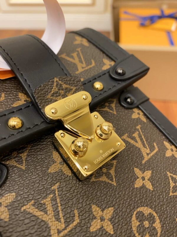 1:1 Replica Louis Vuitton LV Pochette Trunk Verticale Monogram Canvas Black Luxury Bag For Women M63913 - 6.9in/18cm