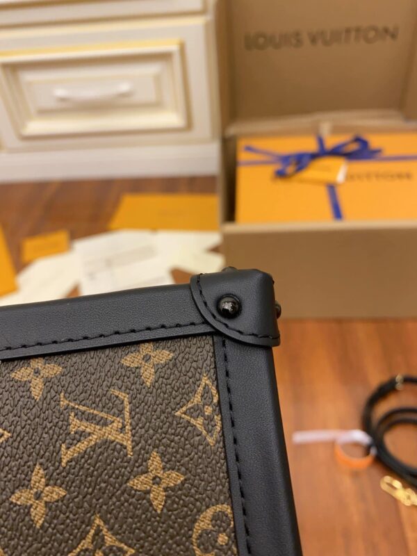 1:1 Replica Louis Vuitton LV Pochette Trunk Verticale Monogram Canvas Black Luxury Bag For Women M63913 - 6.9in/18cm