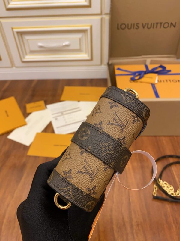 1:1 Replica Louis Vuitton LV Pochette Trunk Verticale Monogram Reverse With Monogram Canvas Luxury Bag For Women M67873 - 6.9in/18cm