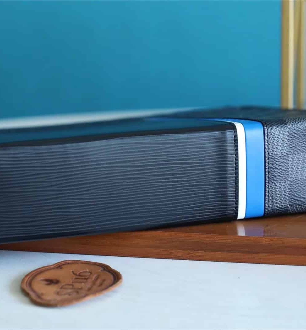 1:1 Replica Louis Vuitton LV Pochette Voyage MM Epi Damier Graphite Canvas Black Unique Bag For Men M56827 - 27cm